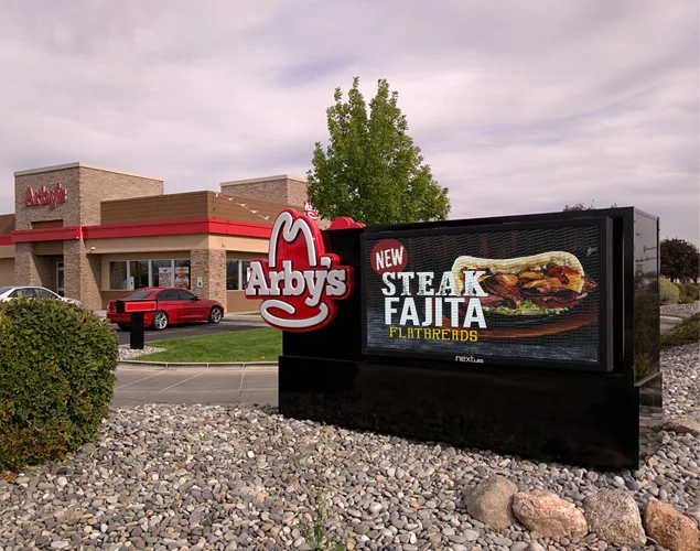 FLEX outdoor LED sign at Arby's in Grand Junction, CO.
