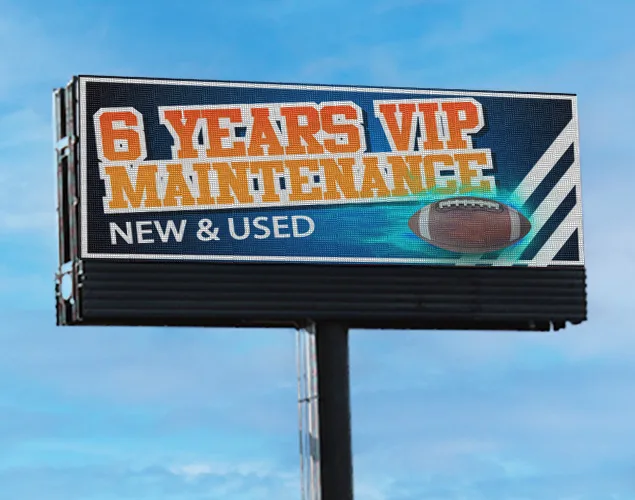 FLEX outdoor LED sign at Eddy’s Chrysler in Wichita, KS.