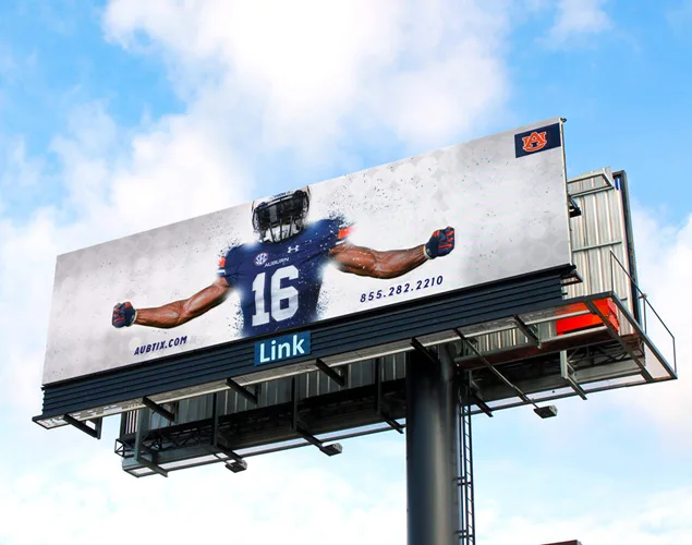 FLEX outdoor LED sign at Link Media in Montgomery, AL.