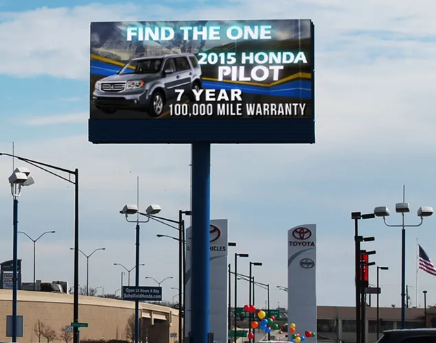 FLEX outdoor LED sign at Scholfield Honda in Wichita, KS.