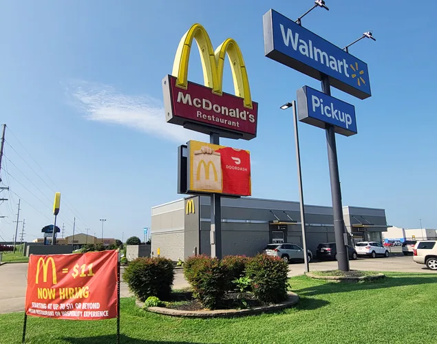 STAX outdoor LED sign at McDonald's in Sikeston, MO.