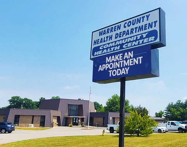 STAX outdoor LED sign at Warren County Health Department in McMinnville, TN.