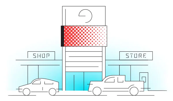 Pylon sign rendering | Next LED Signs
