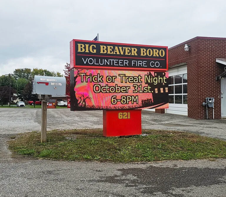 Full color LED digital displays at Big Beaver Boro Volunteer Fire Dept.