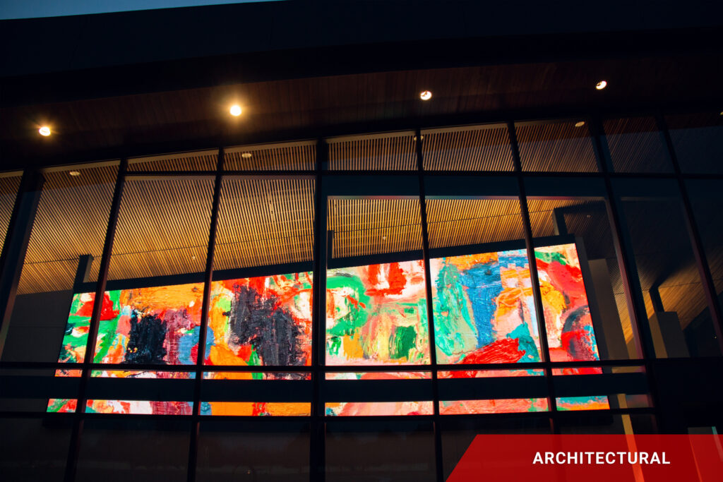 Apex indoor LED digital display for architectural