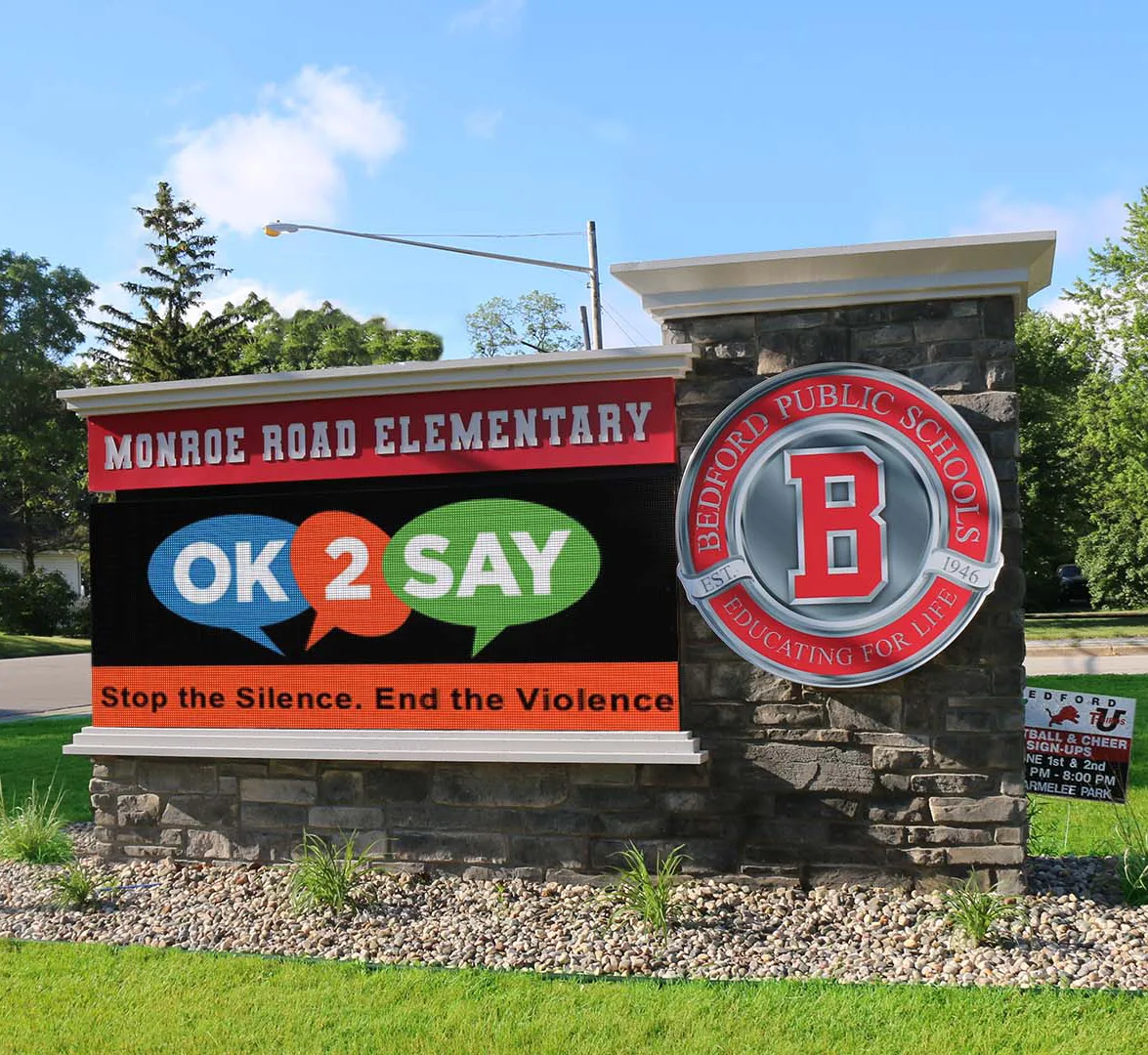 Digital LED Signs for Schools featuring Monroe Road Elementary.