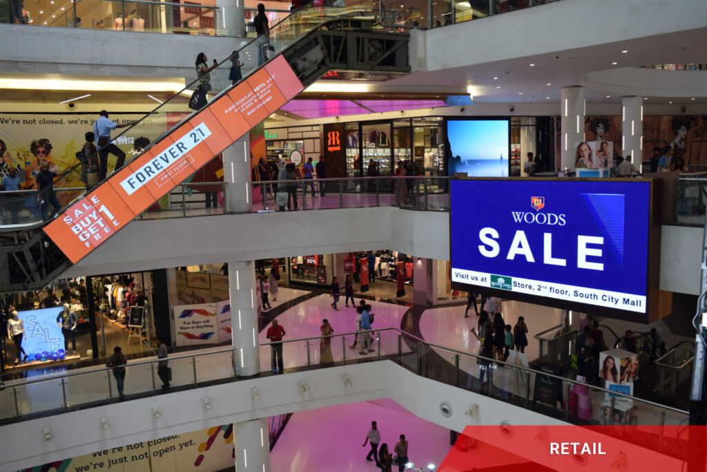 Apex indoor LED digital display for retail stores