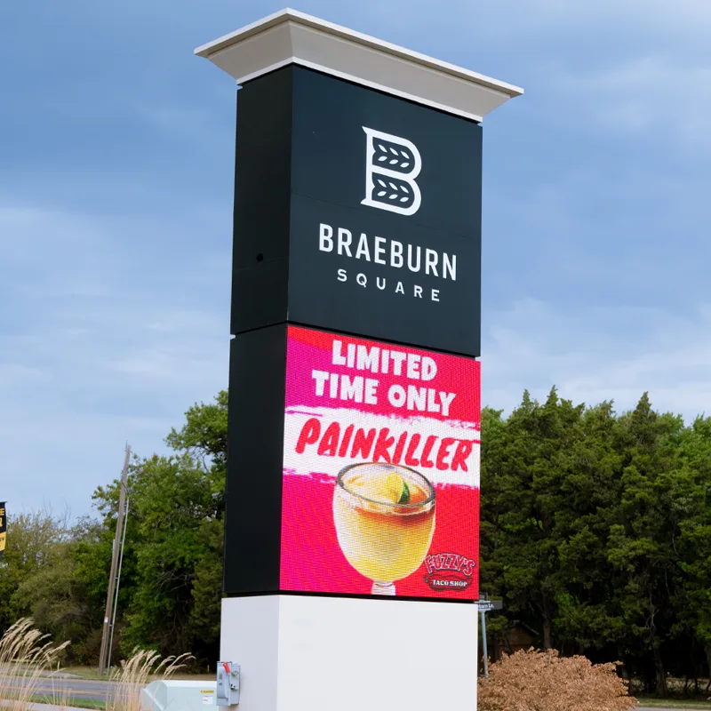 LED Signs for Shopping Centers featuring Braeburn Square.