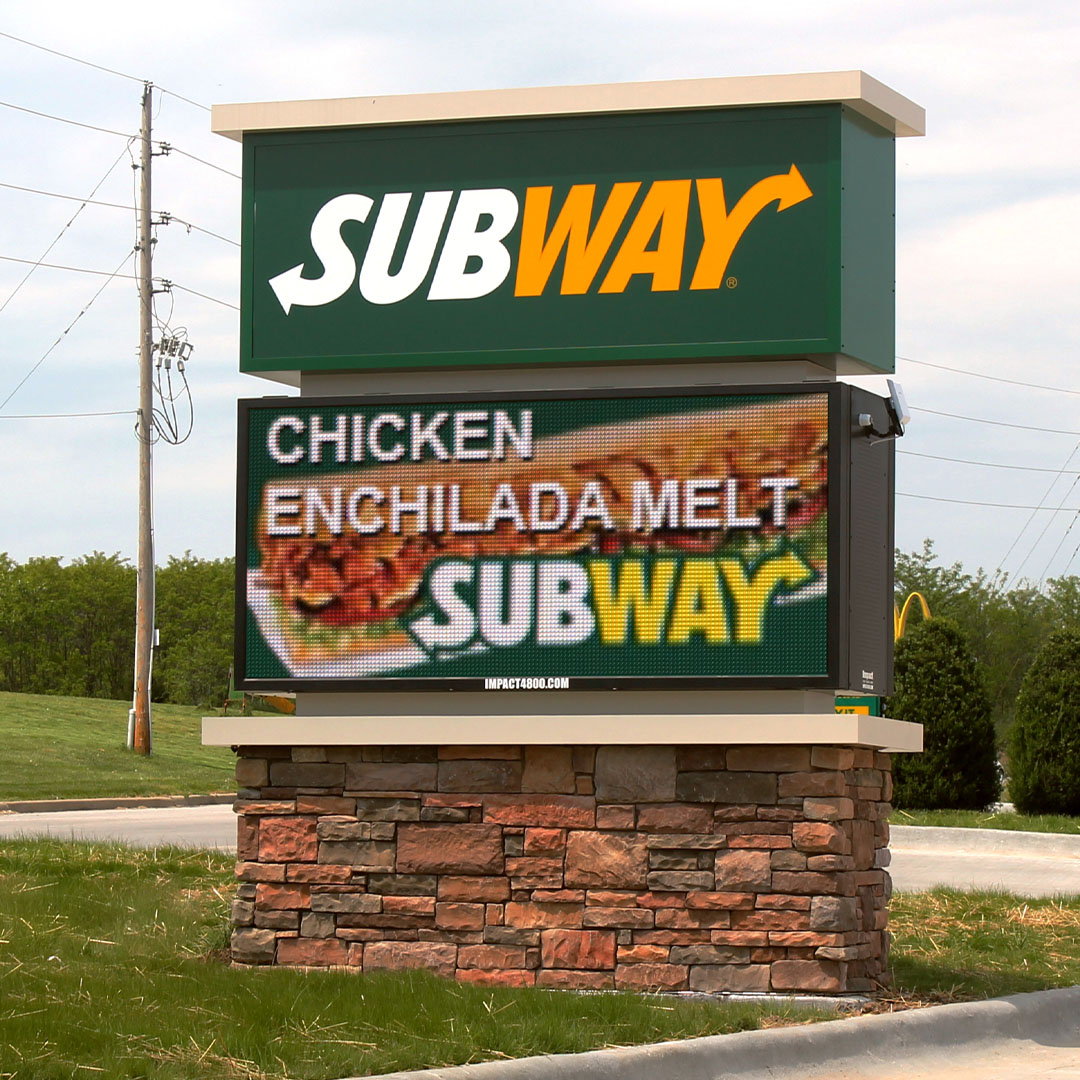 Full Color LED Signs at Subway in Warsaw, MO