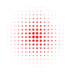 LED sign-style circular gradient pattern of red dots on white, solid-state look, with electronic message center newspaper icon top right.